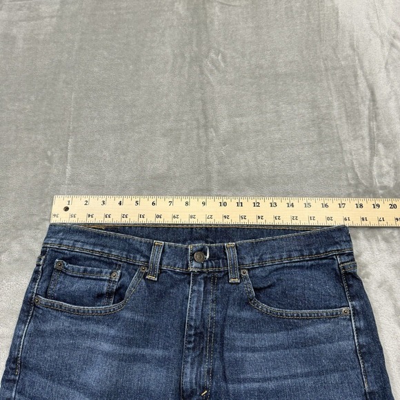 Levis Jeans Mens 34x34 Blue 505 Regular Fit Straight Leg Dark Wash Denim Work - Picture 3 of 9